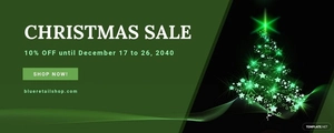 Free Christmas Retail Twitch Banner Template to Edit Online