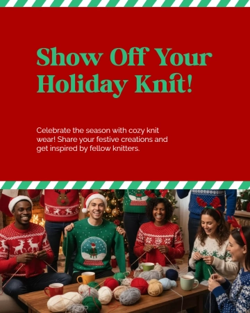 Free Holiday Knitwear Theme Party Template to Edit Online