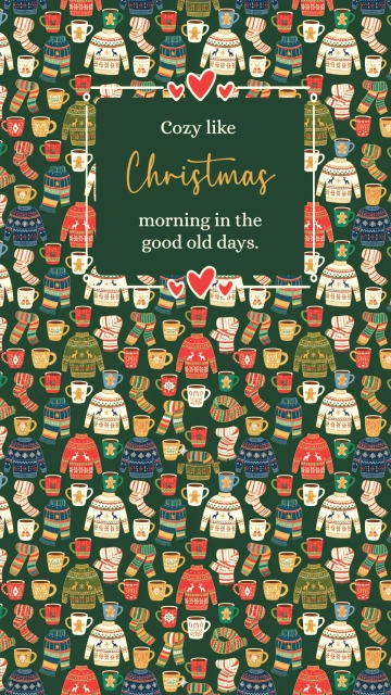 Free Retro Knit Holiday Sweater Template to Edit Online