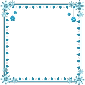 Free Blue and Silver Christmas Border Clipart Template to Edit Online