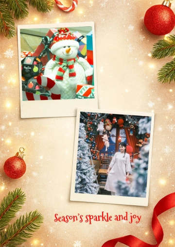 Free Seasonal Christmas Photo Collage Template to Edit Online