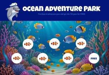 Free Ocean Themed Punch Card Template to Edit Online