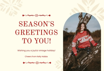 Free Vintage Christmas Sweater Template to Edit Online