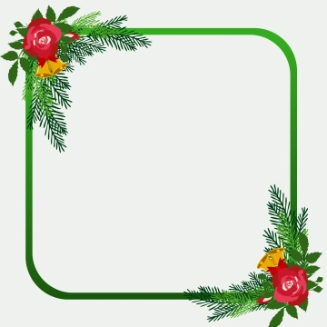 Free Christmas Flower Border Clipart Template to Edit Online