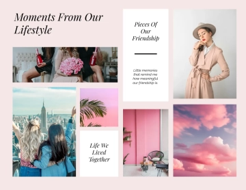Free Pink Scrapbook Template to Edit Online