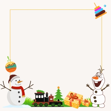 Free Christmas Toy Border Clipart Template to Edit Online