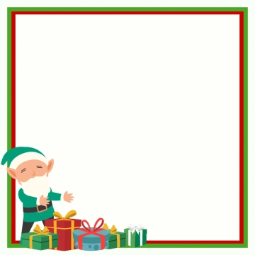 Free Christmas Gift Border Clipart Template to Edit Online