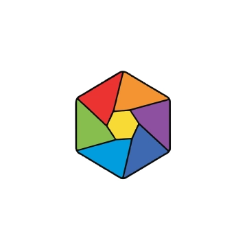Free Colorful Hexagon Shape to Edit Online