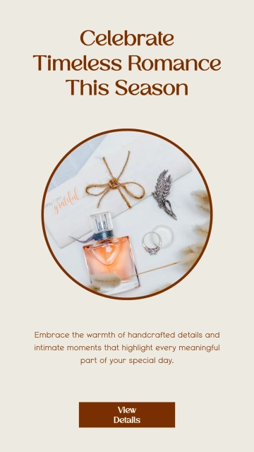 Free Rustic Wedding Facebook Story Template to Edit Online