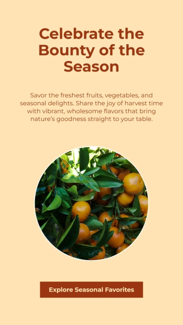 Free Seasonal Harvest Facebook Story Template to Edit Online
