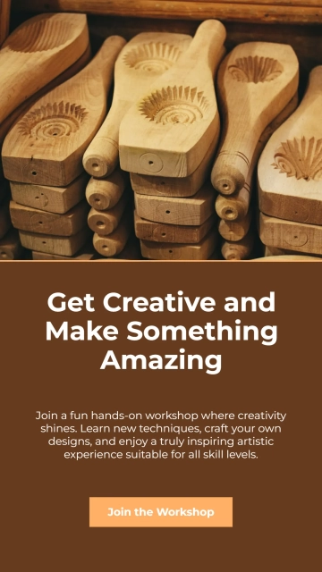 Free Craft Workshop Facebook Story Template to Edit Online