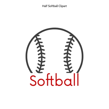 Free Half Softball Vector Clipart (PNG, SVG) to Edit Online