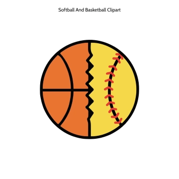 Free Softball And Basketball Vector Clipart (PNG, SVG) to Edit Online