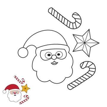 Free Santa Workshop Coloring Page Template to Edit Online