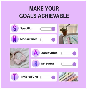 Free Purple Modern Smart Goals Motivational to Edit Online