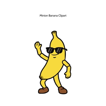 Free Minion Banana Vector Clipart (PNG, SVG) to Edit Online