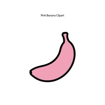 Free Pink Banana Vector Clipart (PNG, SVG) to Edit Online