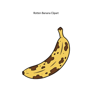 Free Rotten Banana Vector Clipart (PNG, SVG) to Edit Online