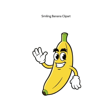 Free Smiling Banana Vector Clipart (PNG, SVG) to Edit Online