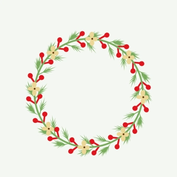 Free Minimalist Christmas Wreath Clipart Template to Edit Online