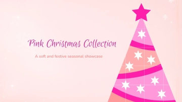 Free Pink Christmas Presentation Template to Edit Online
