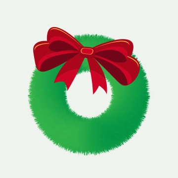 Free Bow Christmas Wreath Clipart Template to Edit Online