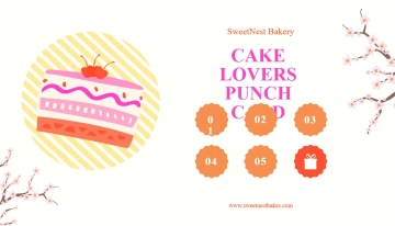 Free Cakes Punch Card Template to Edit Online