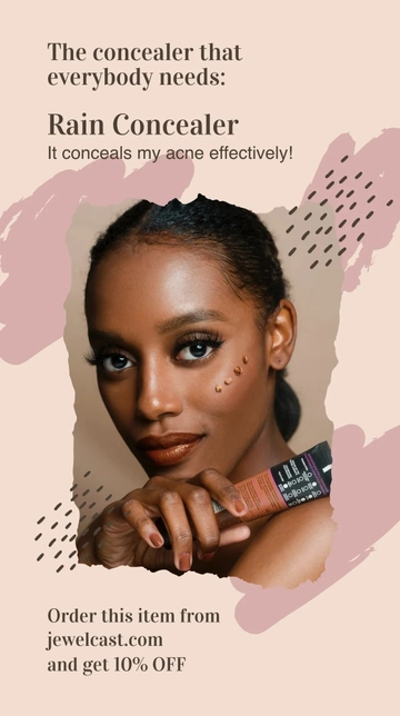 Free Beauty Influencer Whatsapp Post Template to Edit Online