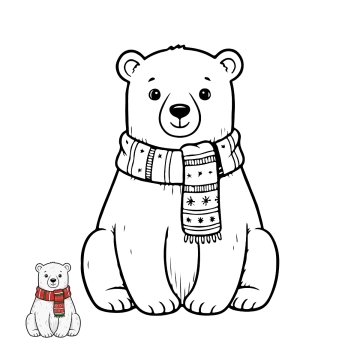 Free Animal Christmas Coloring Page Template to Edit Online