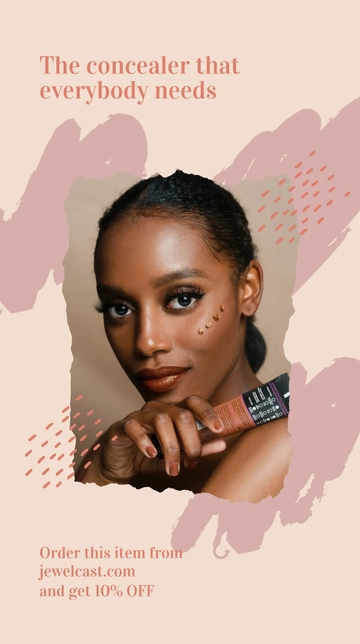 Free Beauty Influencer Instagram Story Template to Edit Online