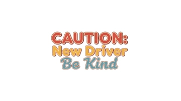 Free  CAUTION: New Driver, Be Kind Bumper Sticker to Edit Online