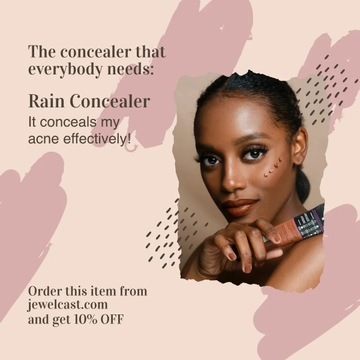 Free Beauty Influencer Linkedin Post Template to Edit Online