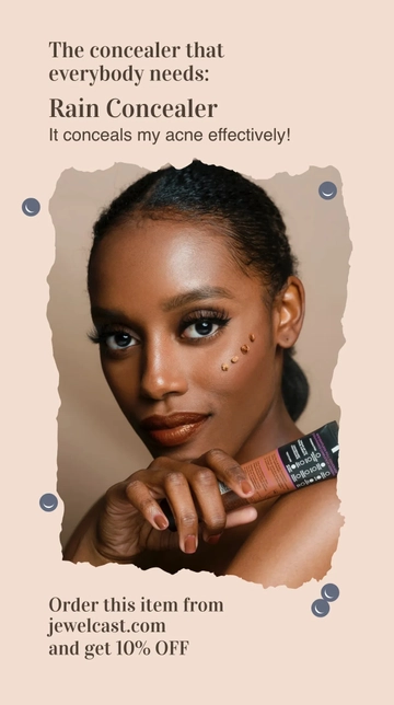 Free Beauty Influencer Snapchat Geofilter Template to Edit Online