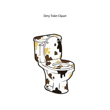 Free Dirty Toilet Vector Clipart (PNG, SVG) to Edit Online