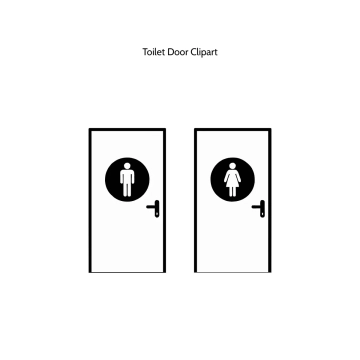 Free Toilet Door Vector Clipart (PNG, SVG) to Edit Online