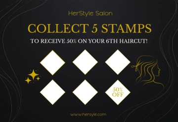 Free Hair Salon Punch Card Template to Edit Online