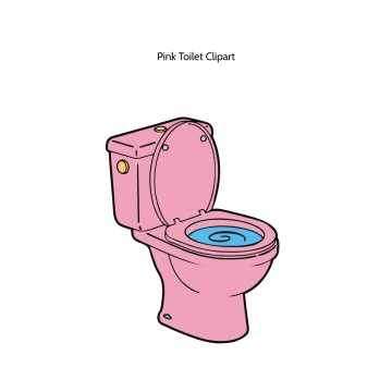 Free Pink Toilet Vector Clipart (PNG, SVG) to Edit Online