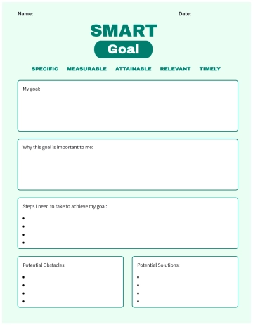 Free Goal Setting Education Worksheet to Edit Online