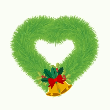 Free Christmas Heart Wreath Clipart Template to Edit Online