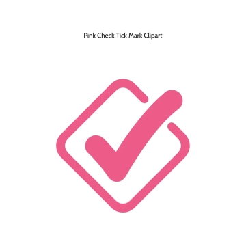 Free Pink Check Tick Mark Vector Clipart (PNG, SVG) to Edit Online