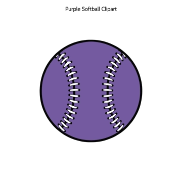Free Purple Softball Vector Clipart (PNG, SVG) to Edit Online