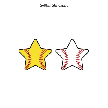 Free Softball Star Vector Clipart (PNG, SVG) to Edit Online