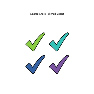 Free Colored Check Tick Mark Vector Clipart (PNG, SVG) to Edit Online