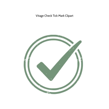 Free Vintage Check Tick Mark Vector Clipart (PNG, SVG) to Edit Online