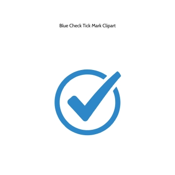Free Blue Check Tick Mark Vector Clipart (PNG, SVG) to Edit Online