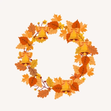 Free Christmas Fall Wreath Clipart Template to Edit Online