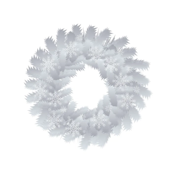 Free Silver Christmas Wreath Clipart Template to Edit Online