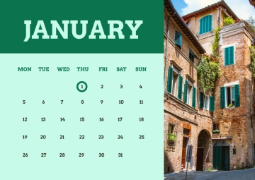 Free Professional January 2026  Calendar Template to Edit Online