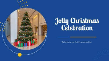 Free Happy Christmas Presentation Template to Edit Online