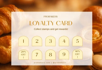 Pastry Punch Card Template
